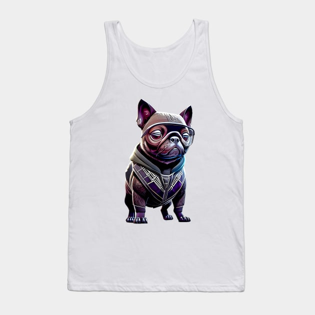 Black Pug in Panther Costume - Adorable Black Pug Design Tank Top by fur-niche